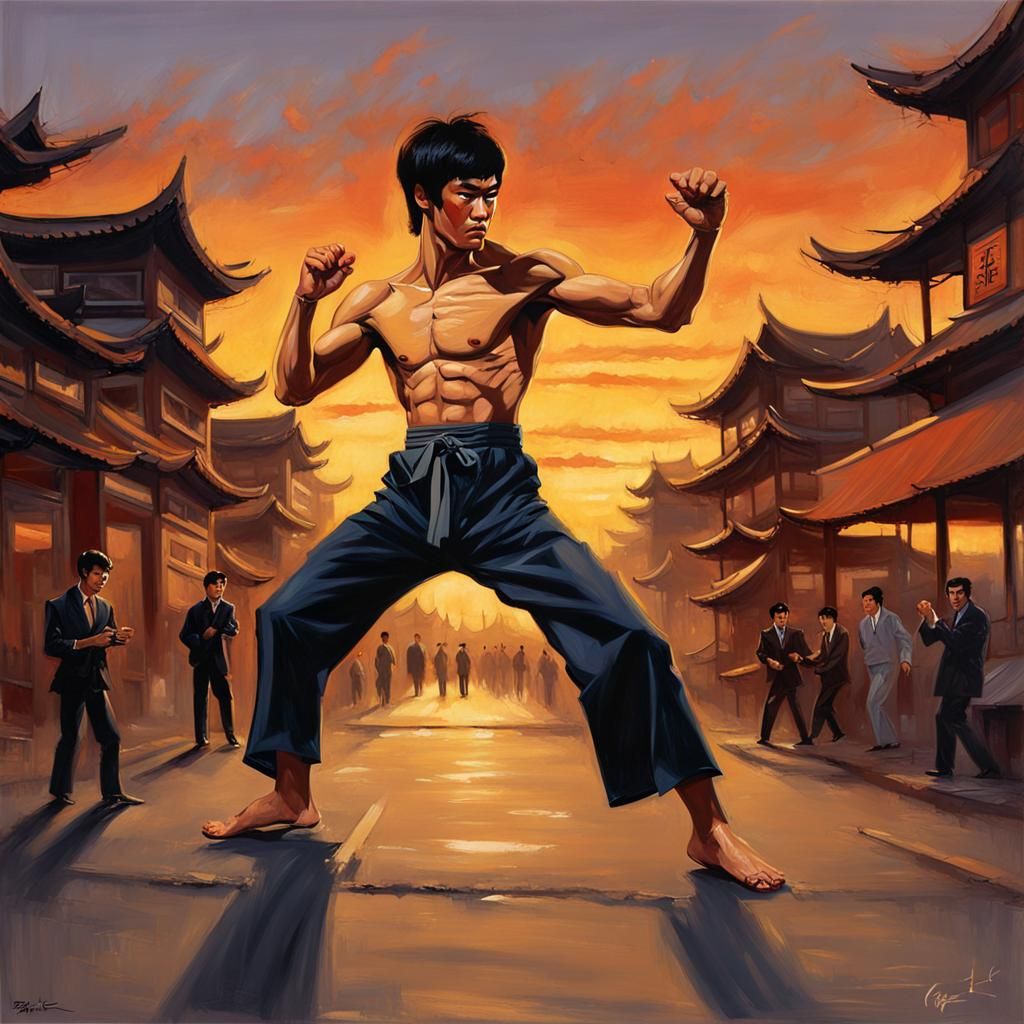 Bruce Lee Chinatown Sunset Fight in Sinister Style