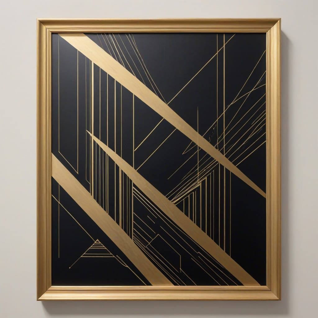 Opulent Line Art Wedding Frame in Deco Style