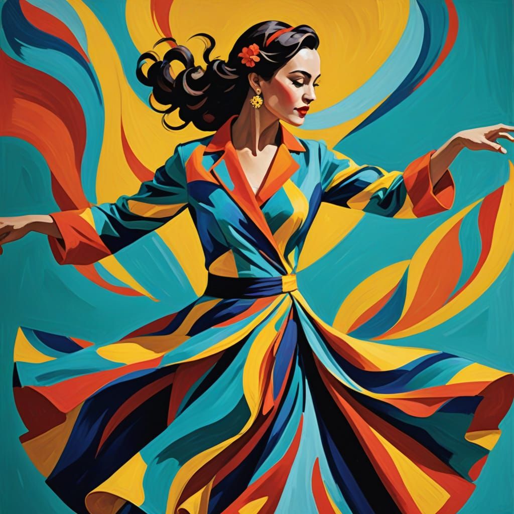 Vibrant Latin Dance in Fauvist Style