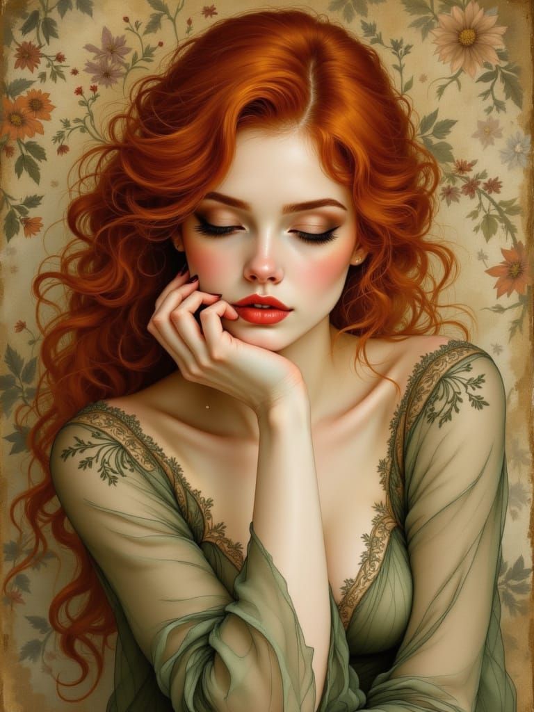 Enchanting Lady in Whispering Dusk