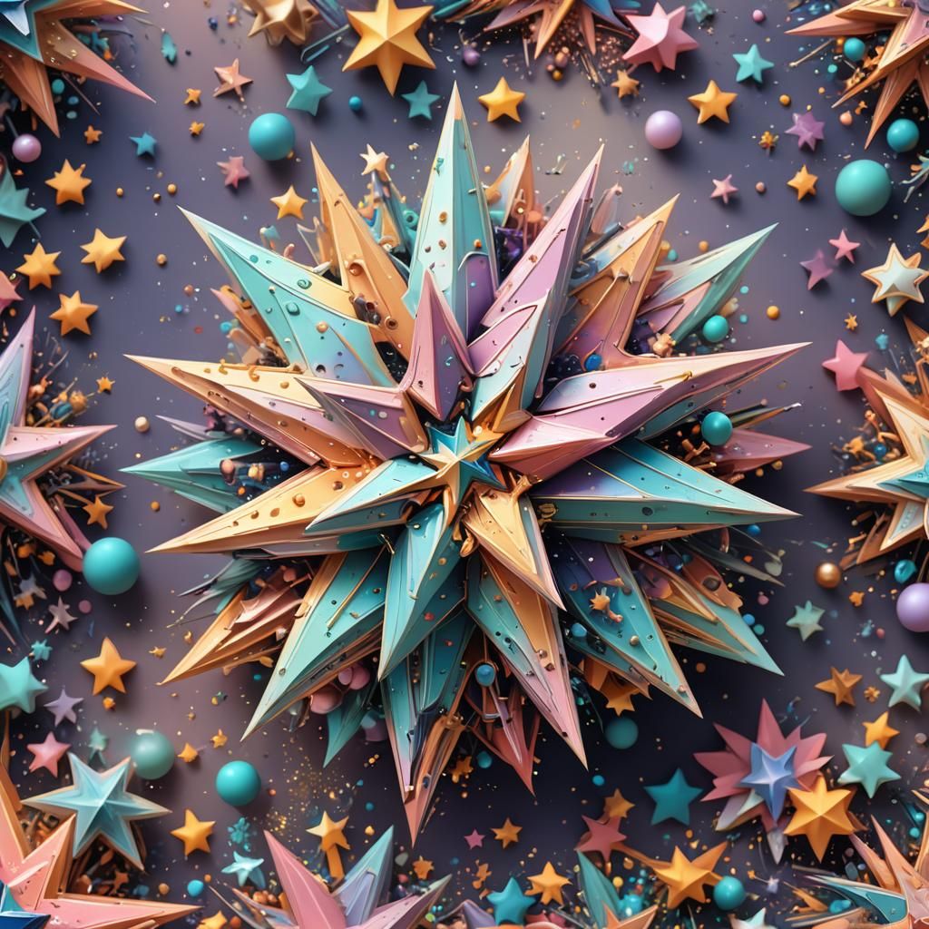 A 3D rendering of a star