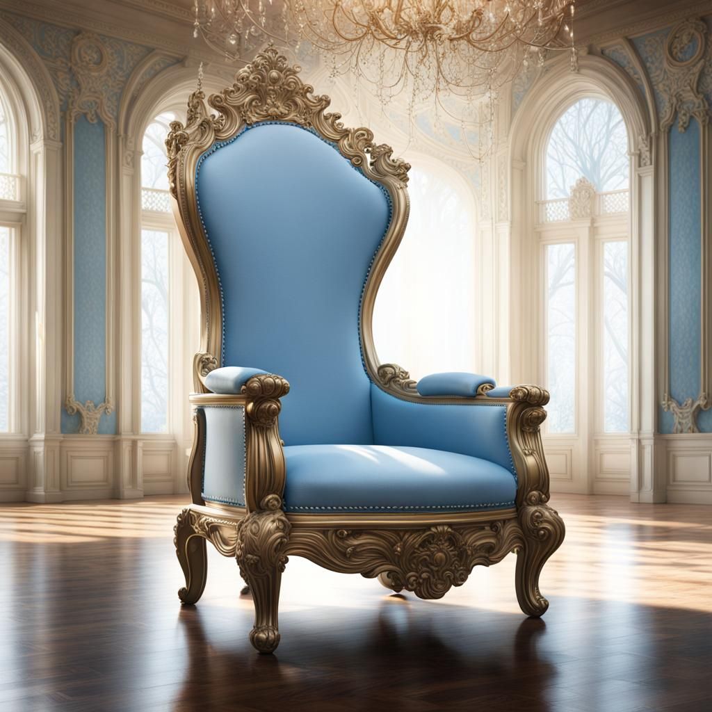 Cinderella's King Chair: Luxurious Design in Detailed Matte ...