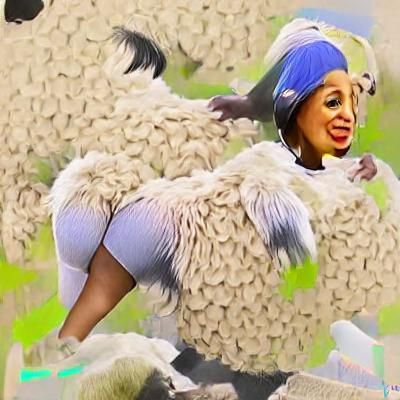 Cardi B as a Sheep