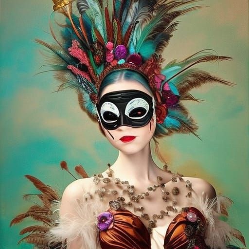 Alien Masquerade Ball in Art Nouveau Style