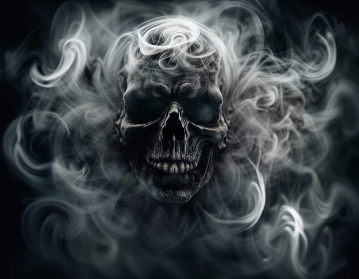 Eerie Horror Swirls in Ghostly Mist