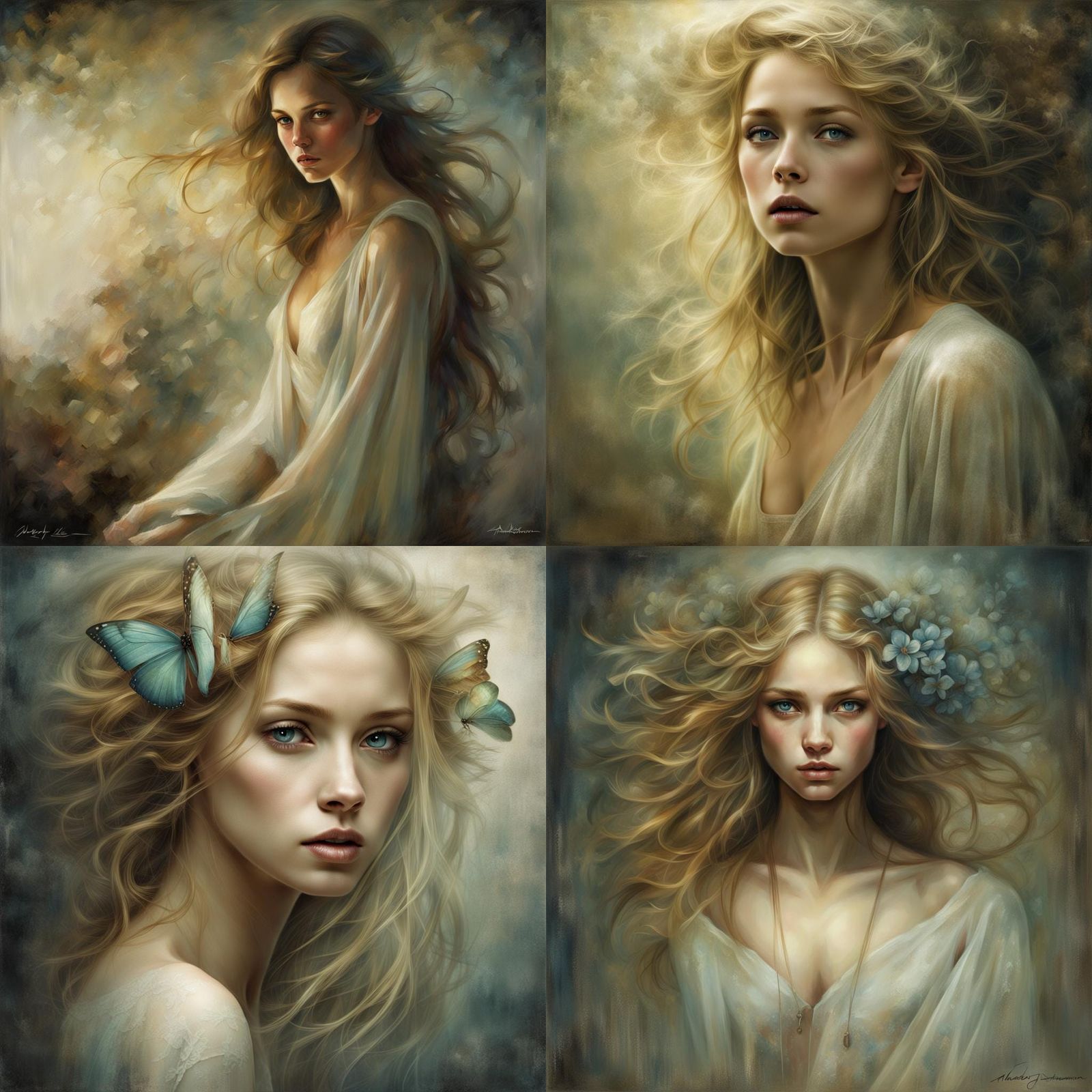 Portraits in Style of Nagano, Olsen, Lie, Dittmann