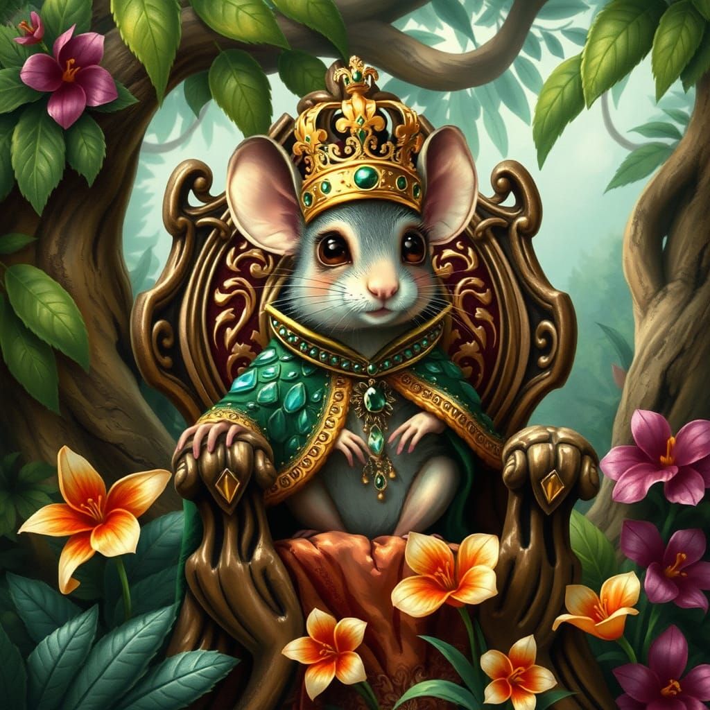 The Mouse King on His Jungle Throne
