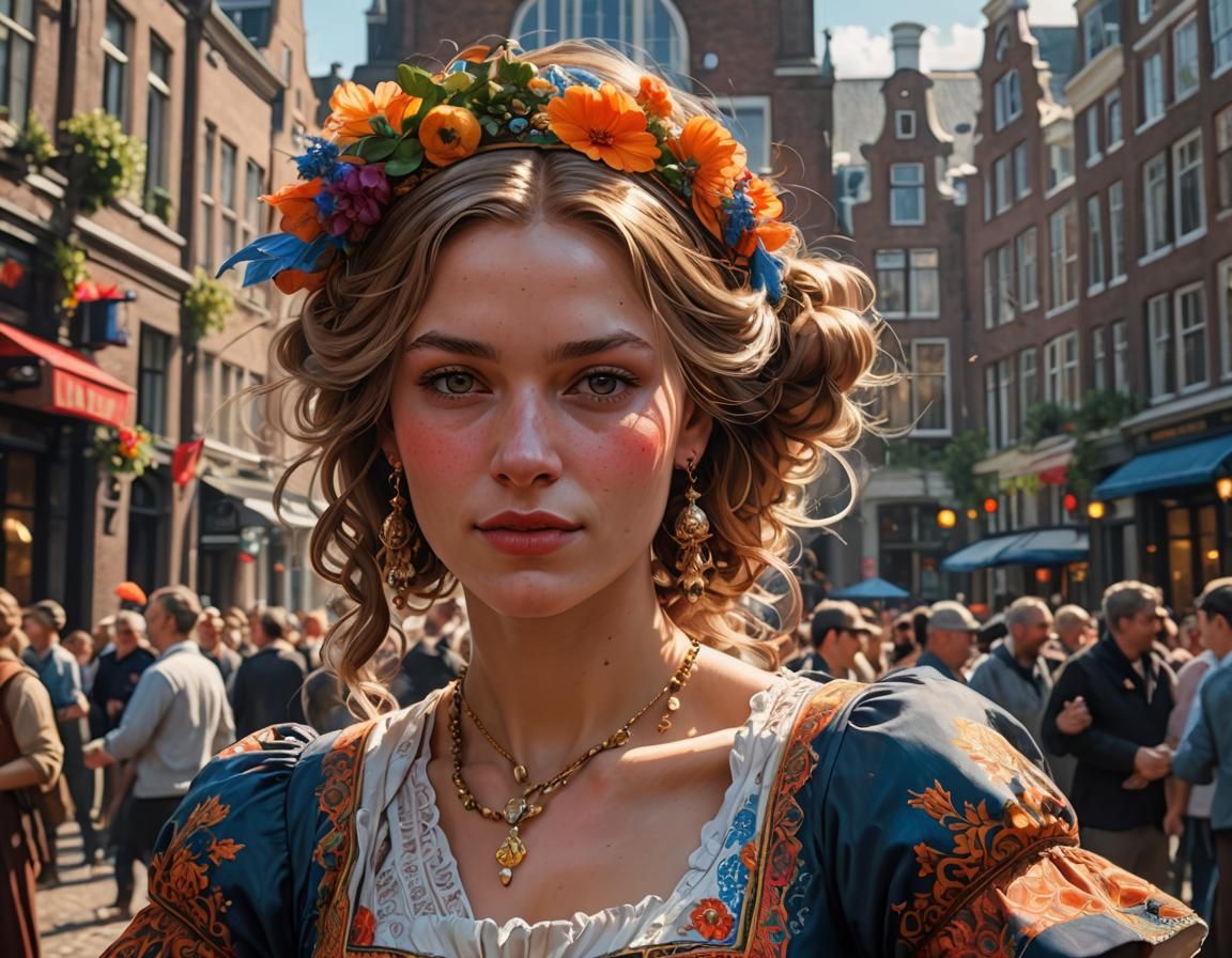 Dancing Dutch Girl Portrait in Amsterdam