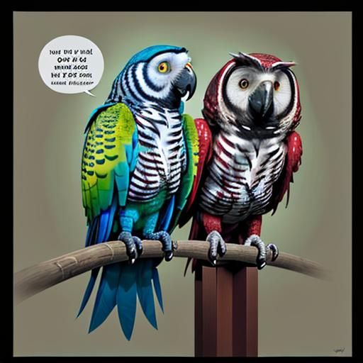 - a nervous parrot who witnessed a crime or a wise old owl who offers cryptic clues.