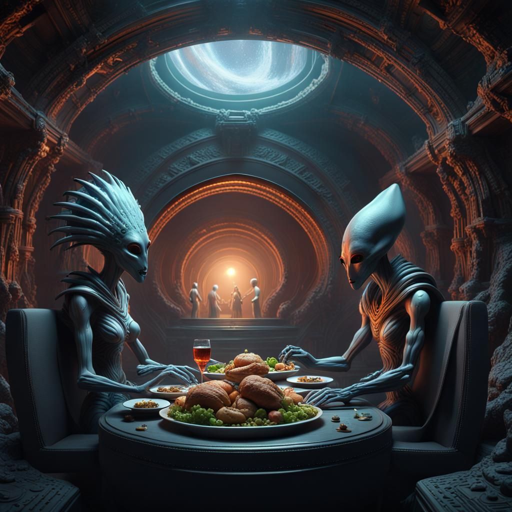 Alien Royal Feast in Underground Kingdom