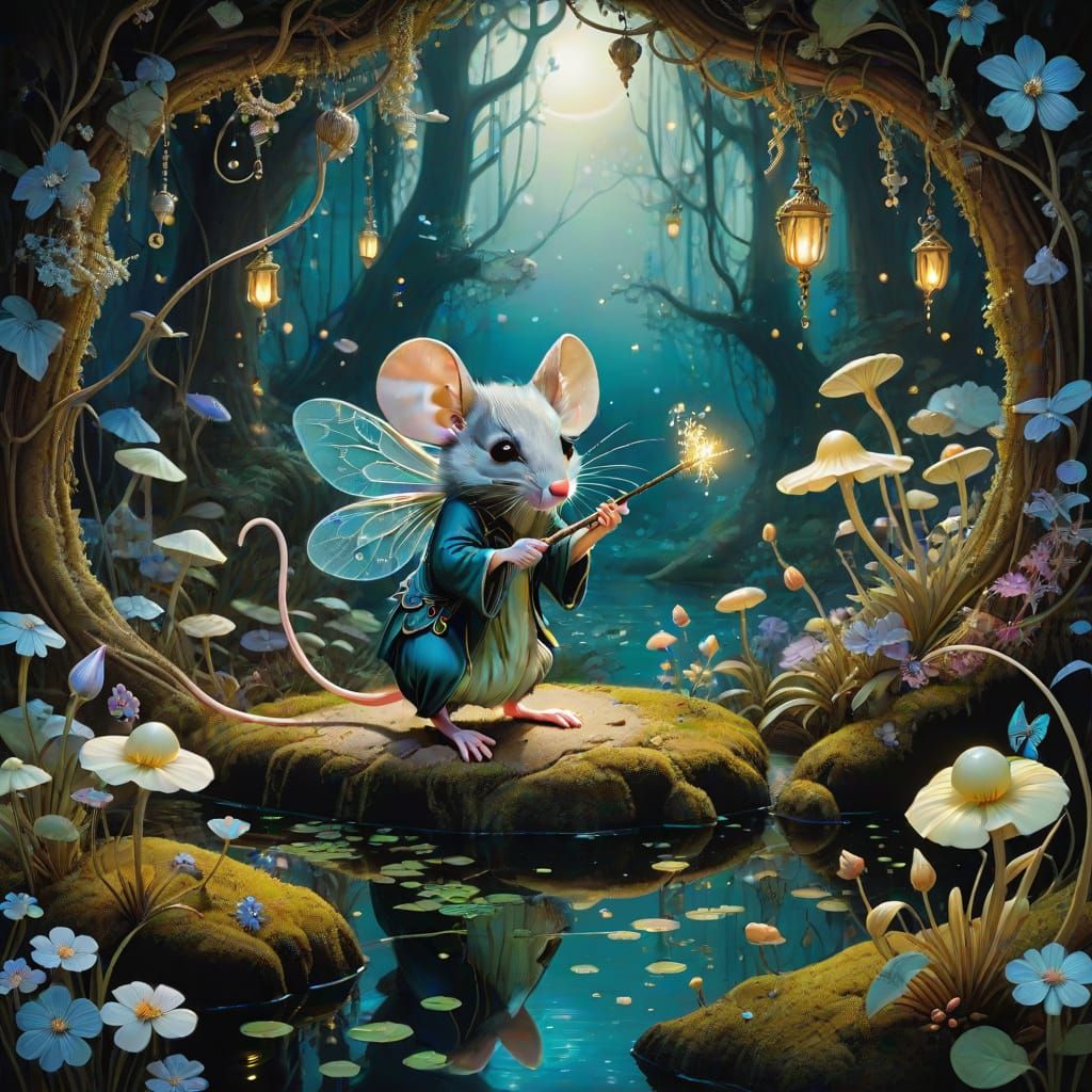 Mystical Mouse Fairy's Wrathful Prank in Enchanted Forest
