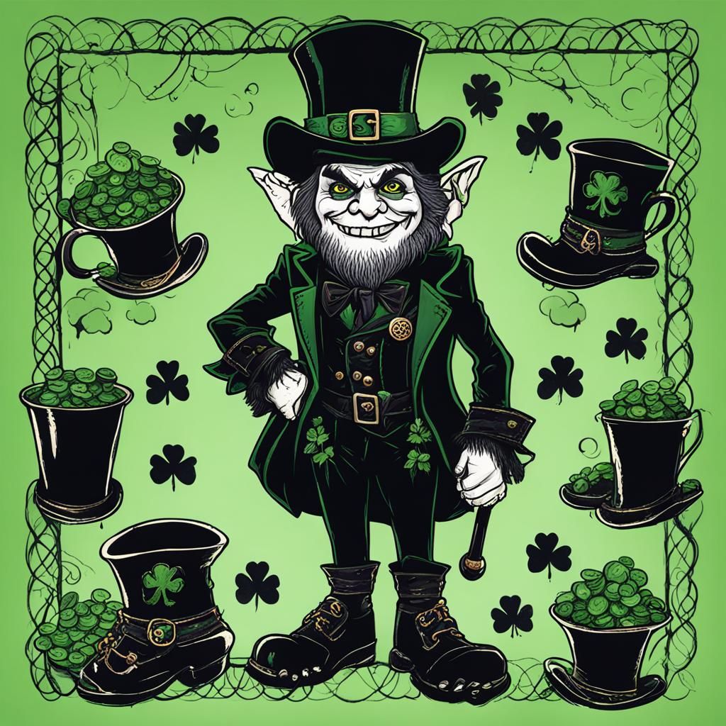 Goth Leprechaun AI Image