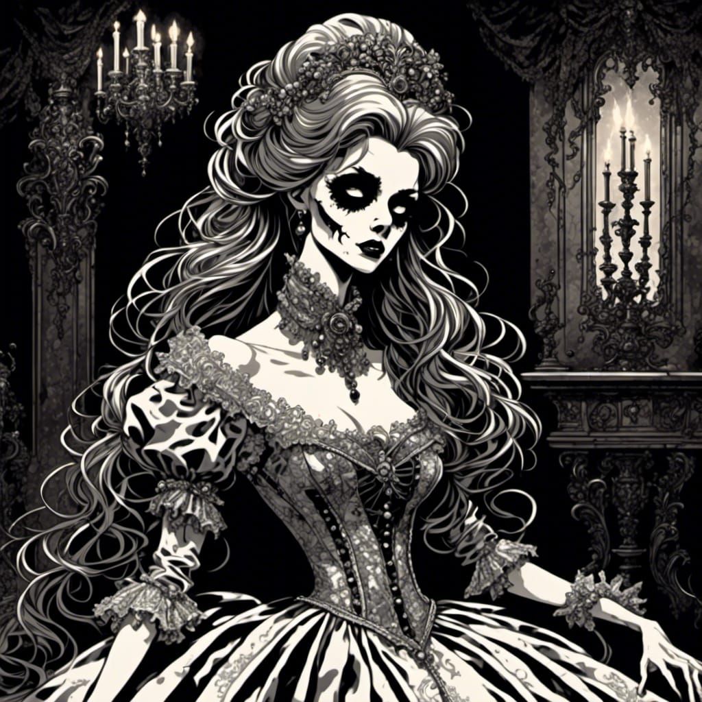 Haunted Southern Ghost Spirit in Comic Art Style