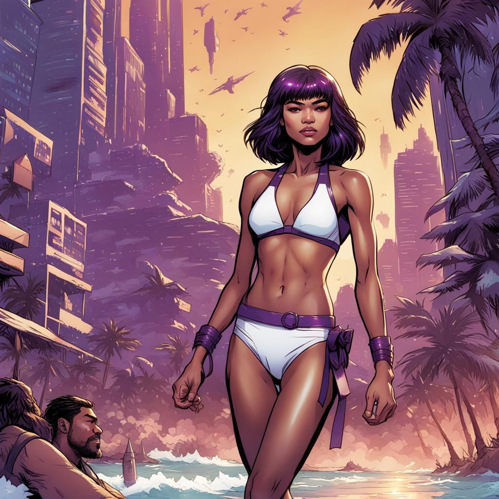 Zendaya as Comic Book Art Character