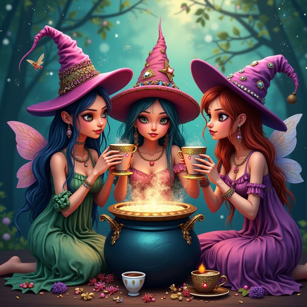 Witches Brew Coffee with Fairies: A Polychromatic Vision