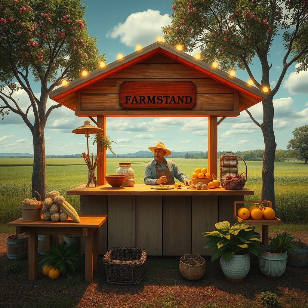 Surreal Farmstand With Unexpected Elements