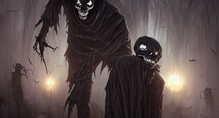 Spooky Scary Skeletons in Dark Fantasy Style
