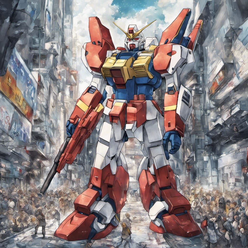 Anime Style Gundam Robot