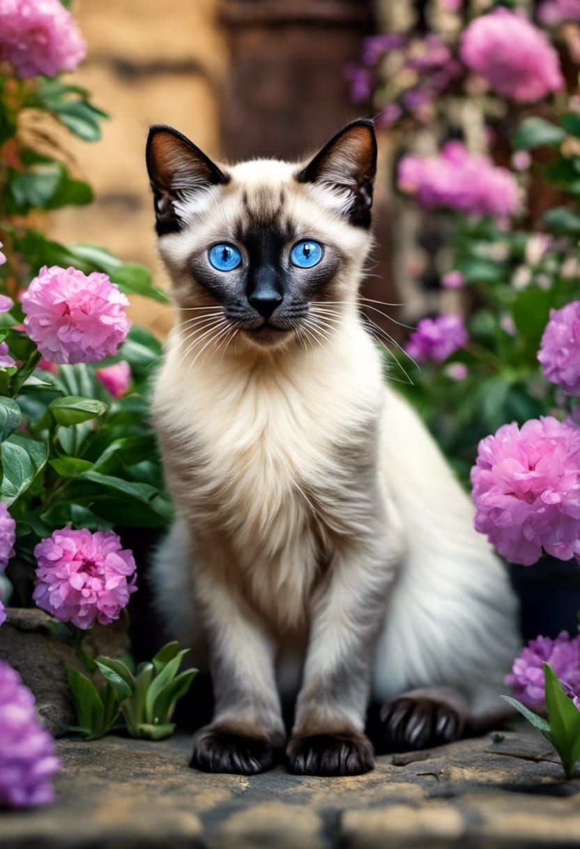 kitten in the secret garden