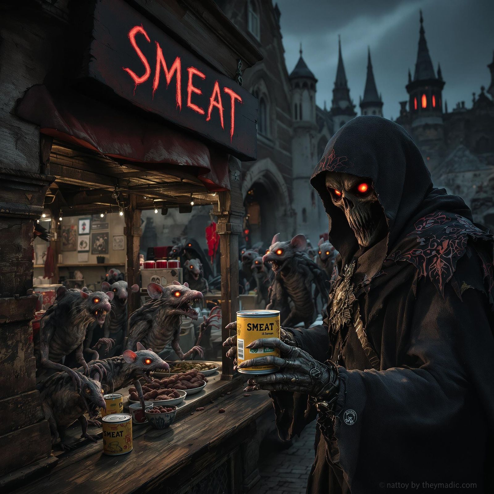 Medieval Sorceress and Zombie Rats Await SMEAT