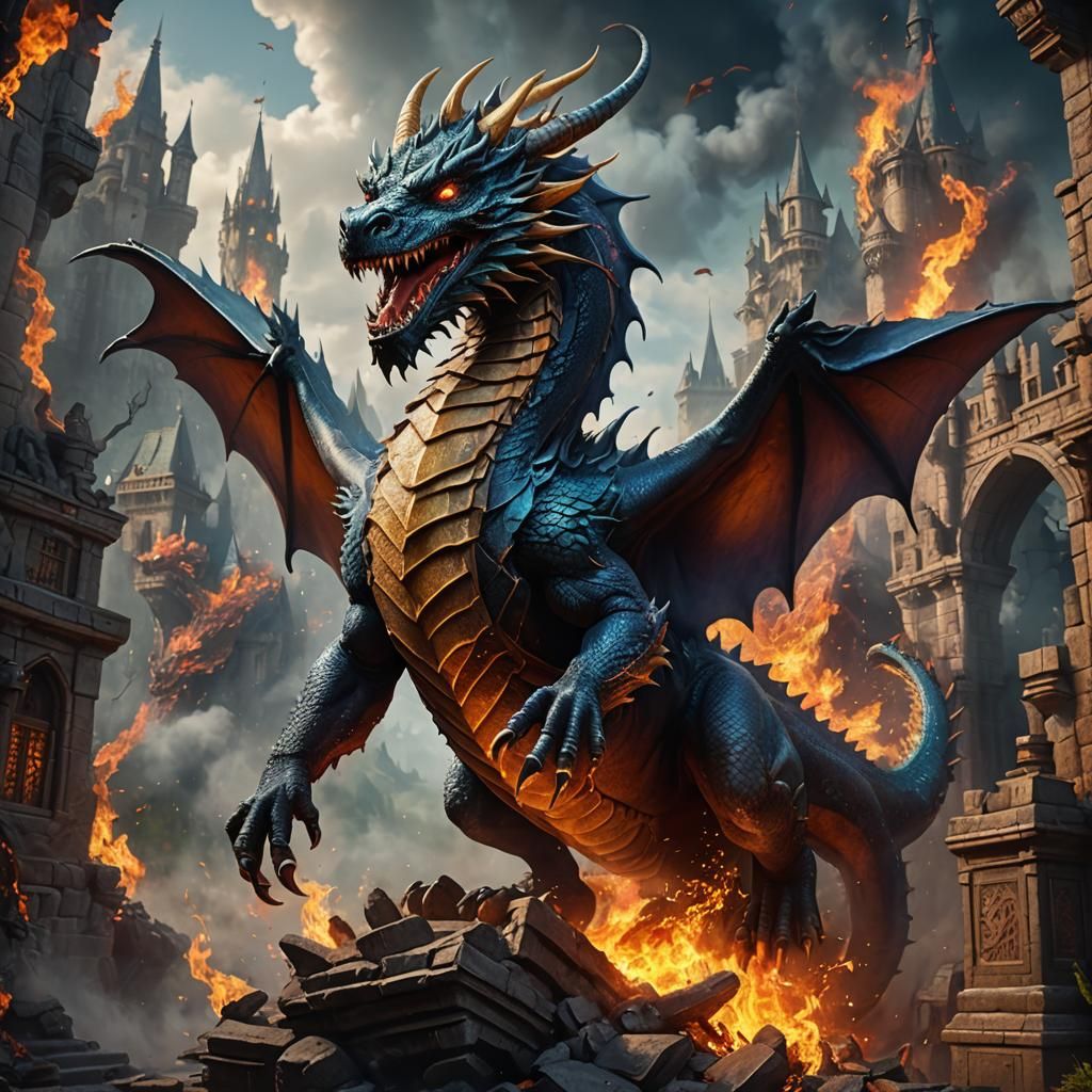 Dragon Emerges from Pop-Up Book: Fantasy Concept Art