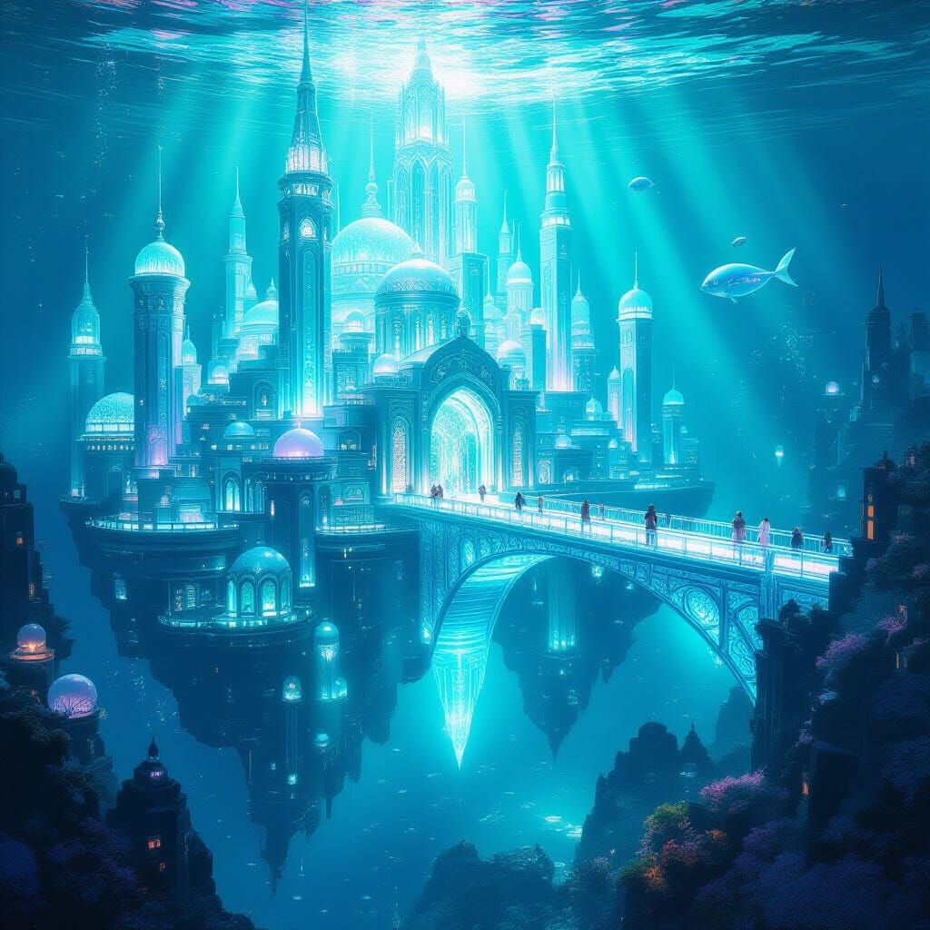 Majestic Glass and Pearl Underwater City