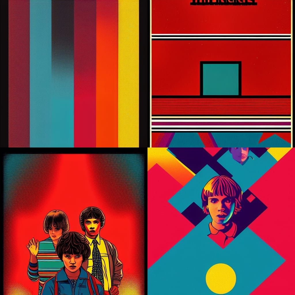 Stranger Things Pop Art Screen Print