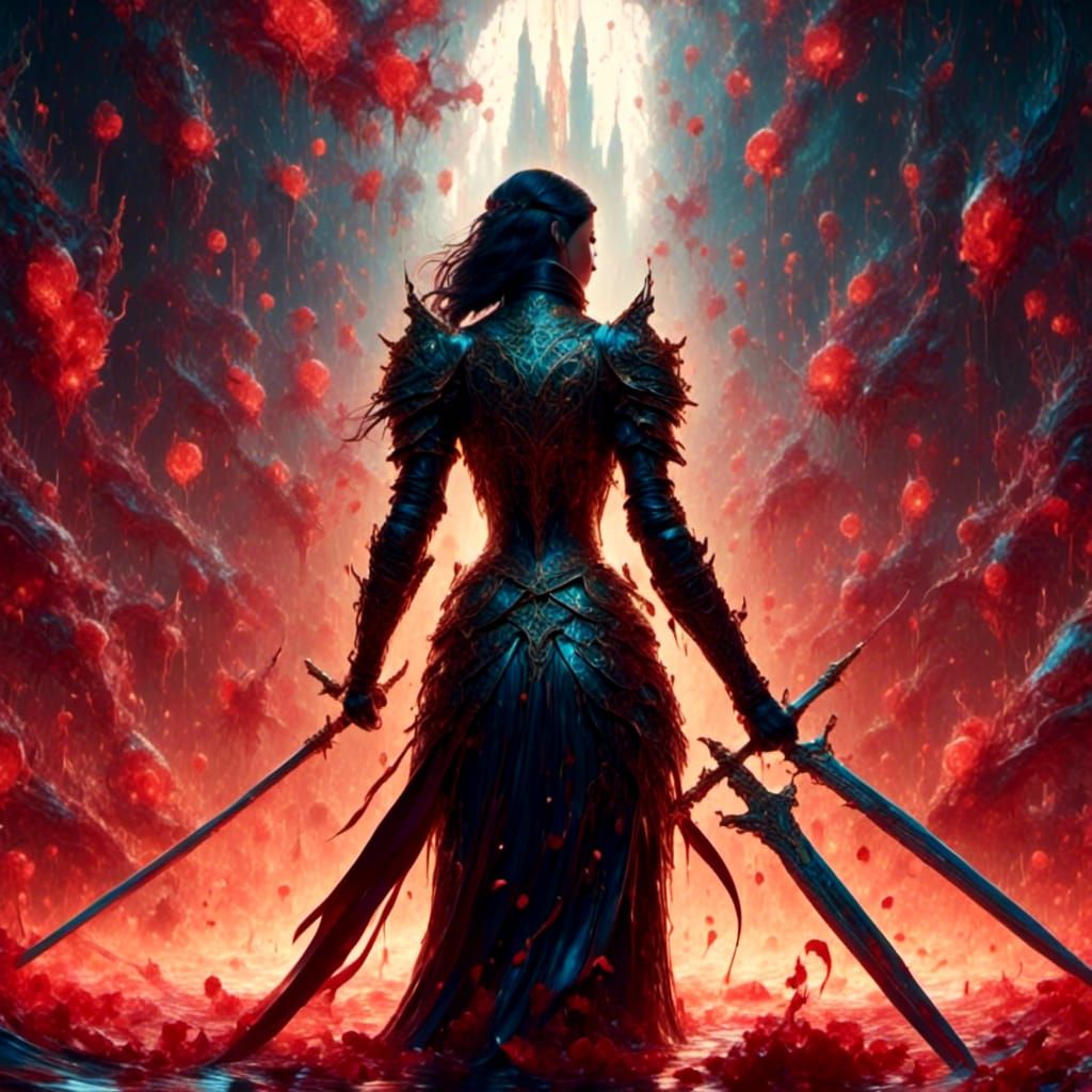 Victorious Knight After War, Hyperdetailed Portrait