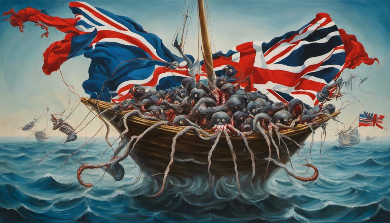 Surreal Spider Soldier Invasion in Dali Style