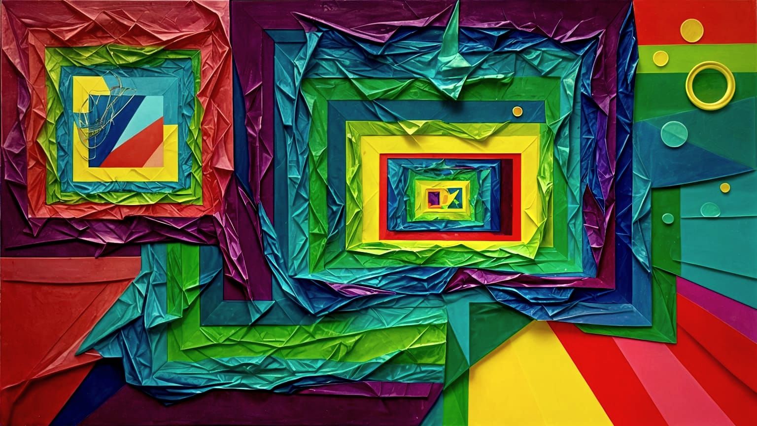 Surrealist 3D Collage with Dreamscape Psyche Symbols