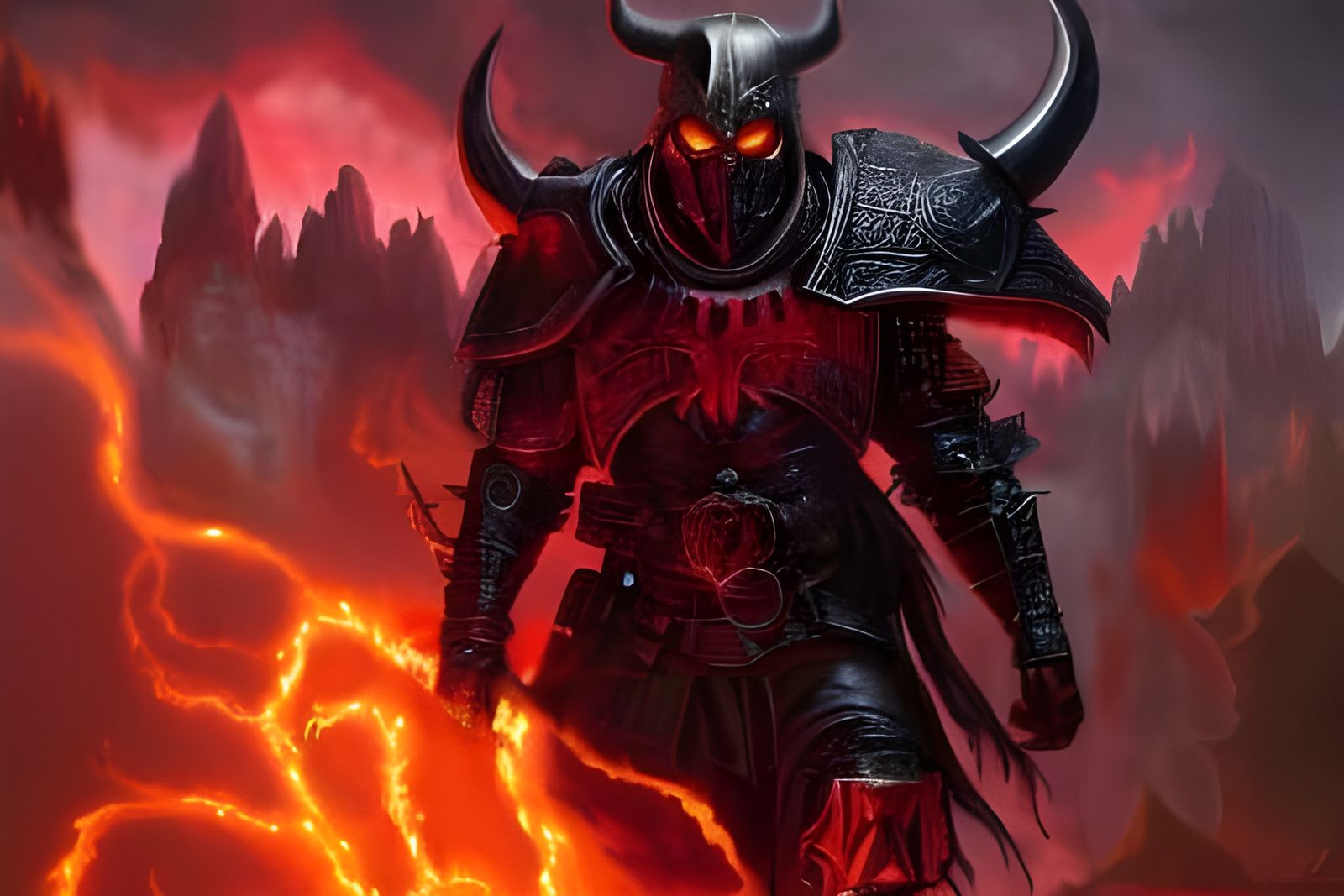 Demon Knight with Fire Whip