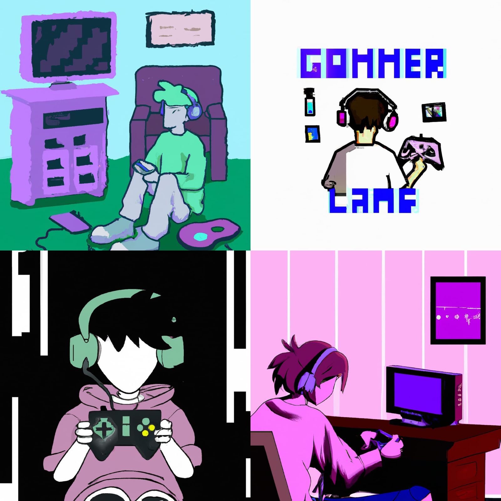 AI Image of a Lofi Gamer