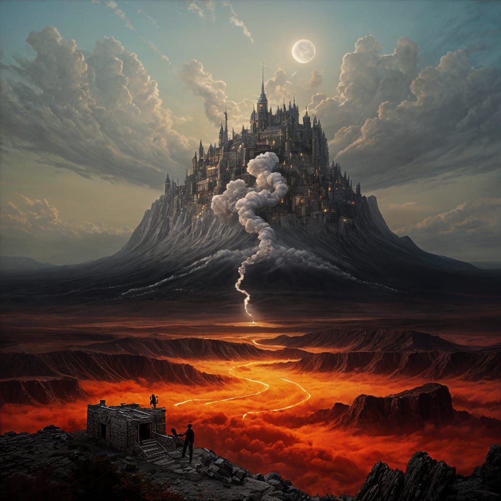 Emotional Turmoil: A Surreal Depiction of Loss