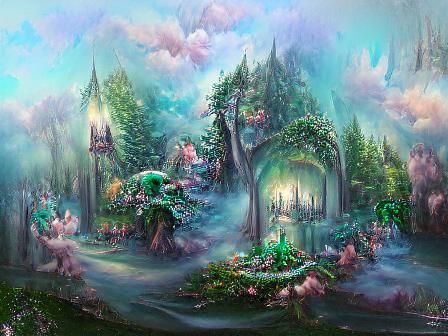 Enchanted Fairy Forest: A Detailed Matte Painting