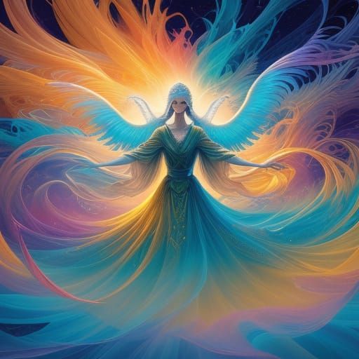 Ethereal Reality Weaver in a Surreal Dreamscape