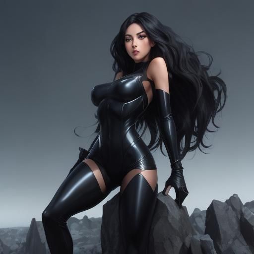 Anime Girl in Spandex Bodysuit: Studio Trigger Style