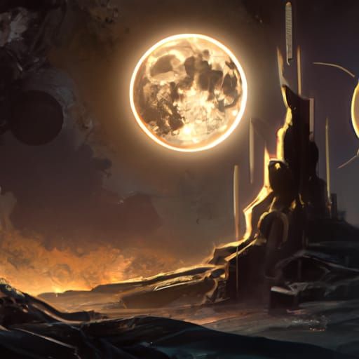 Dark Moon Bleeding: Dark Fantasy Concept Art