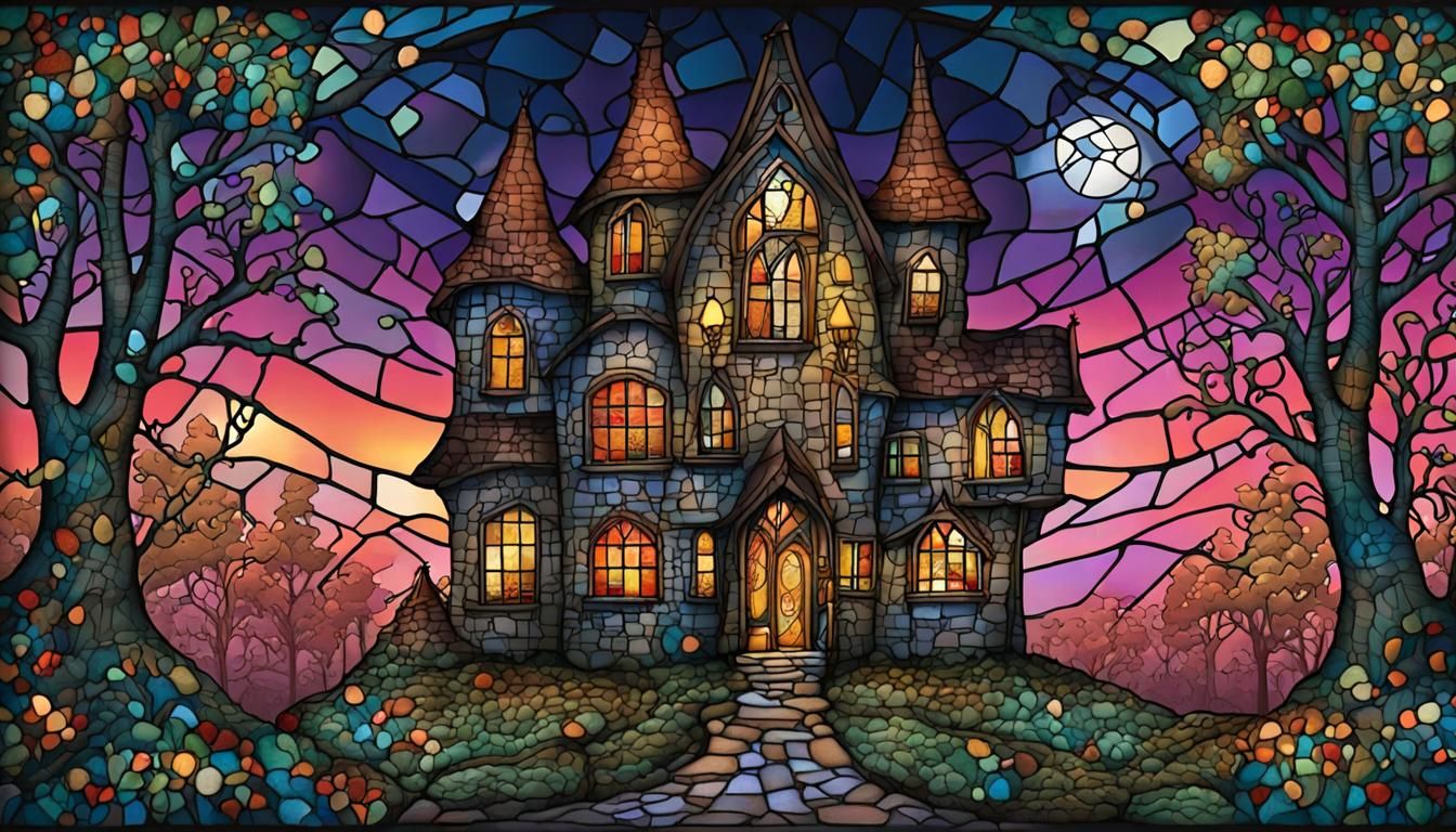 Gothic Fairytale Village in Whimsical Style