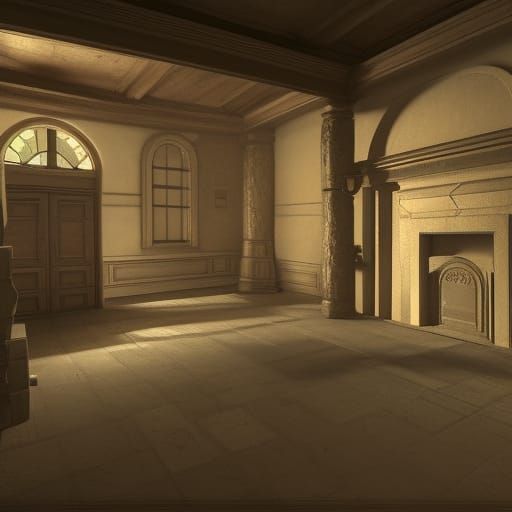 Early Printing Press Office in 3D