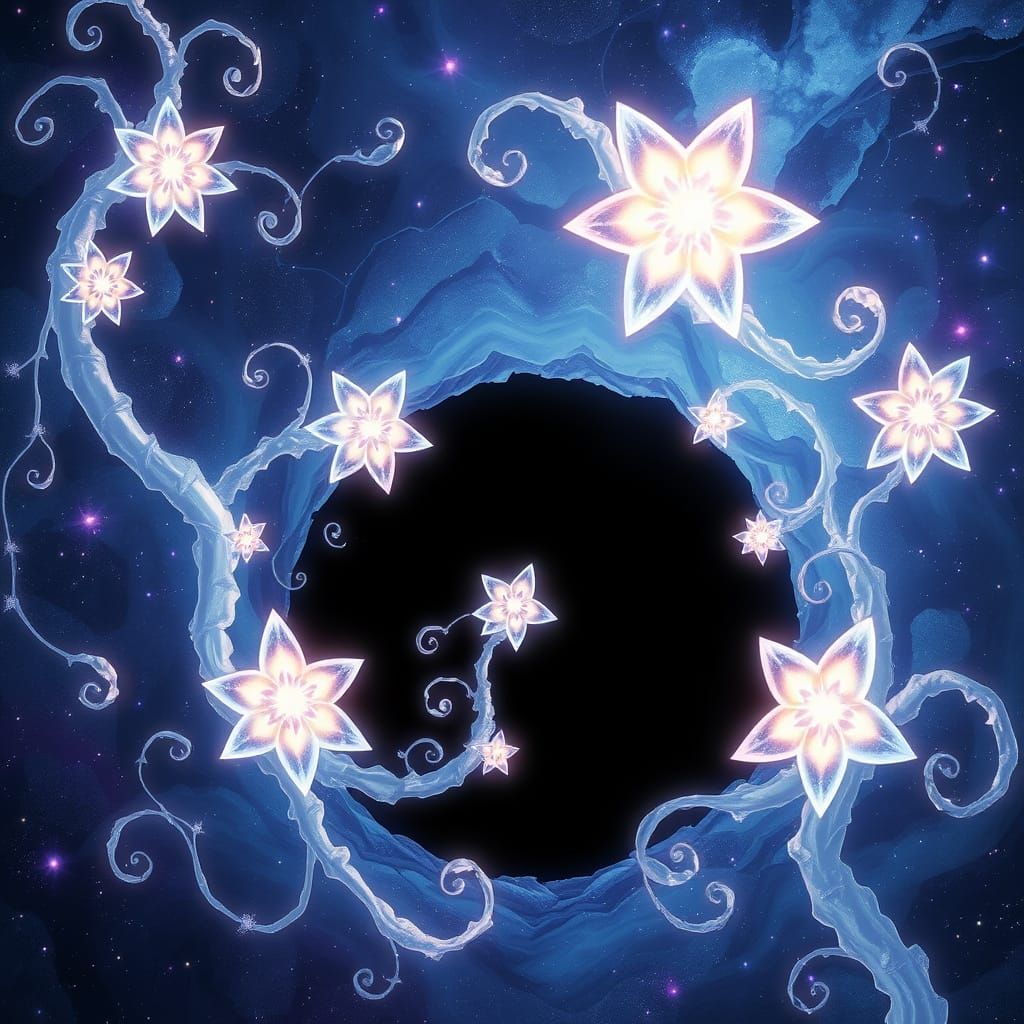 Celestial Vines Unfurl from a Cosmic Black Hole