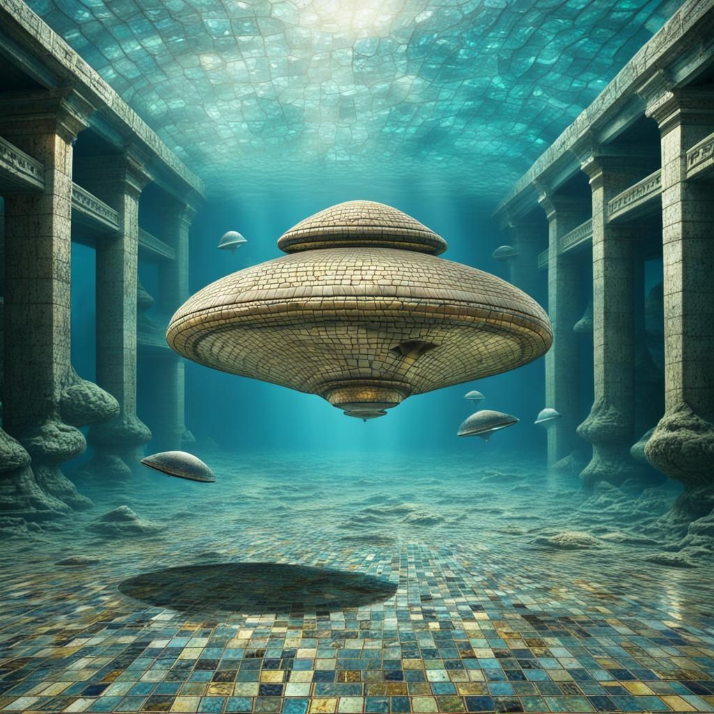 Underwater Atlantis Reveals Alien UFO Mosaic