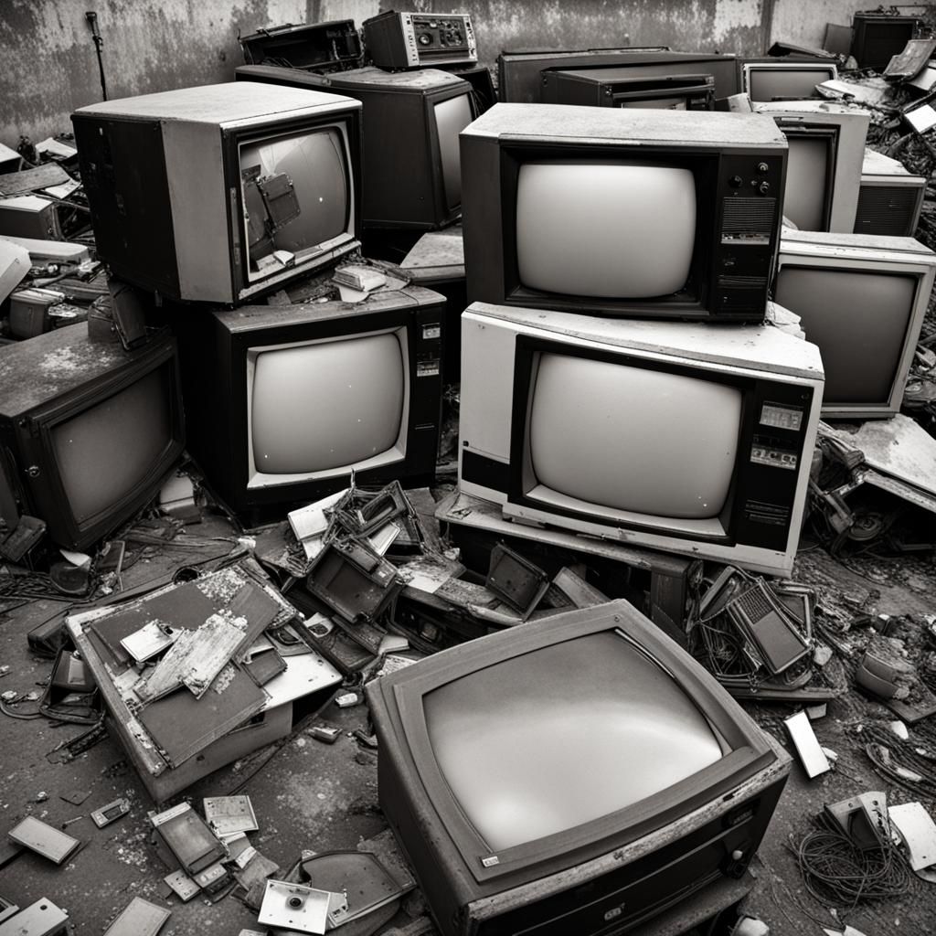 CRT TV Graveyard Digital Rendering