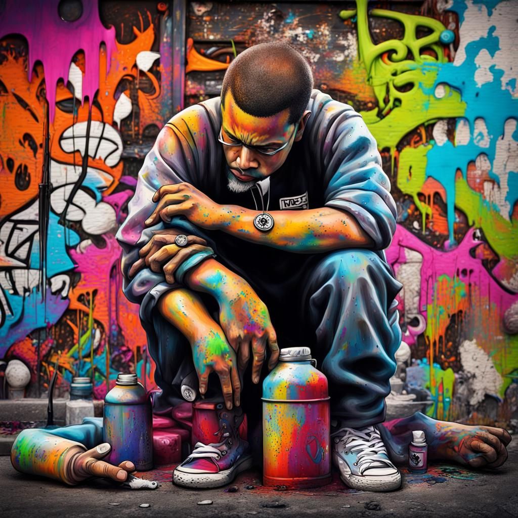 Colorful Graffiti Art With Advocate Concepts