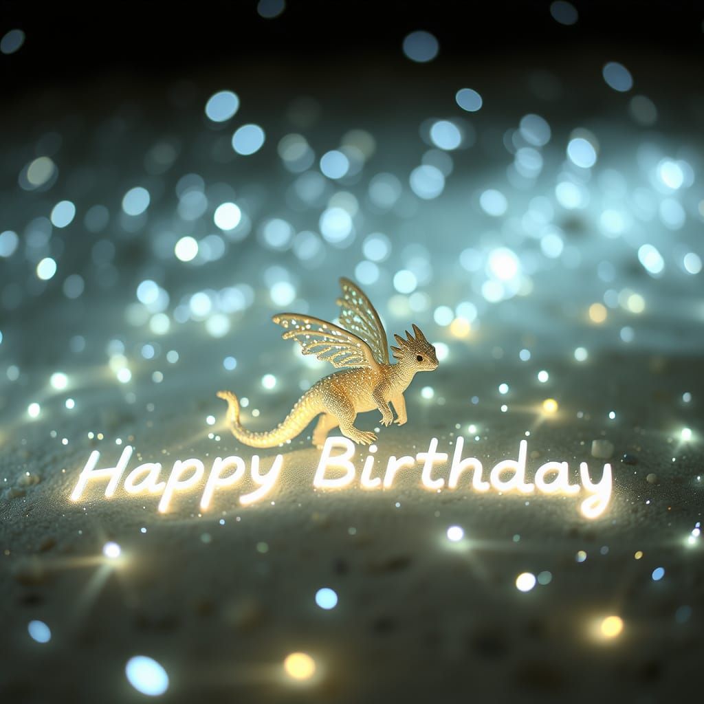 Mythical Creature's Birthday in Dreamy Sky