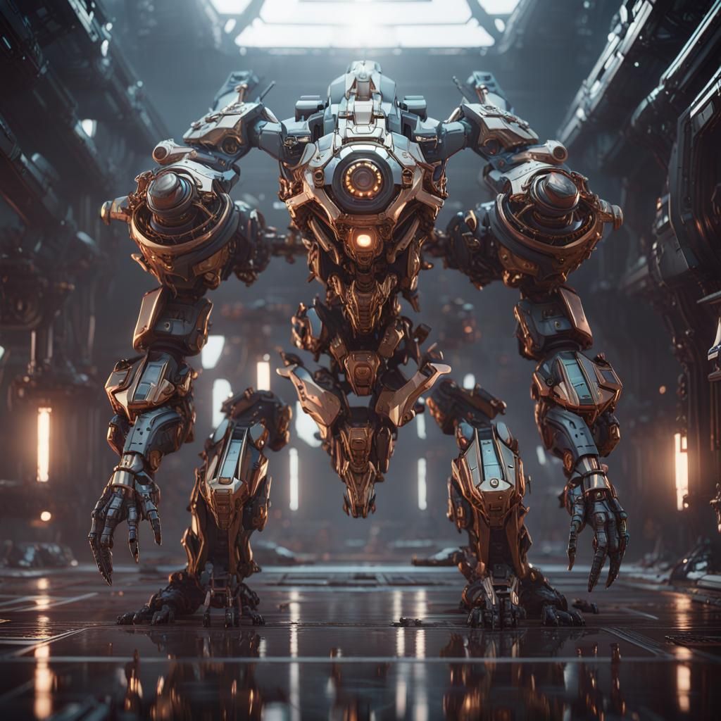 Futuristic Sci-Fi Genie Warlock in 8K