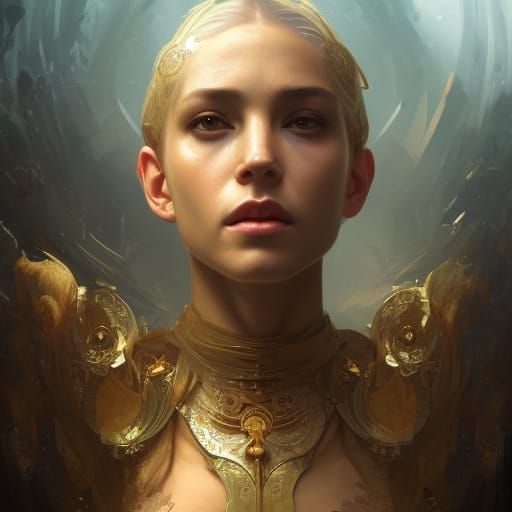 Detailed Portrait in Maximalist Digital Matte Painting Style