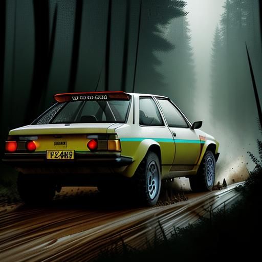 Old Audi quattro a1 rally car