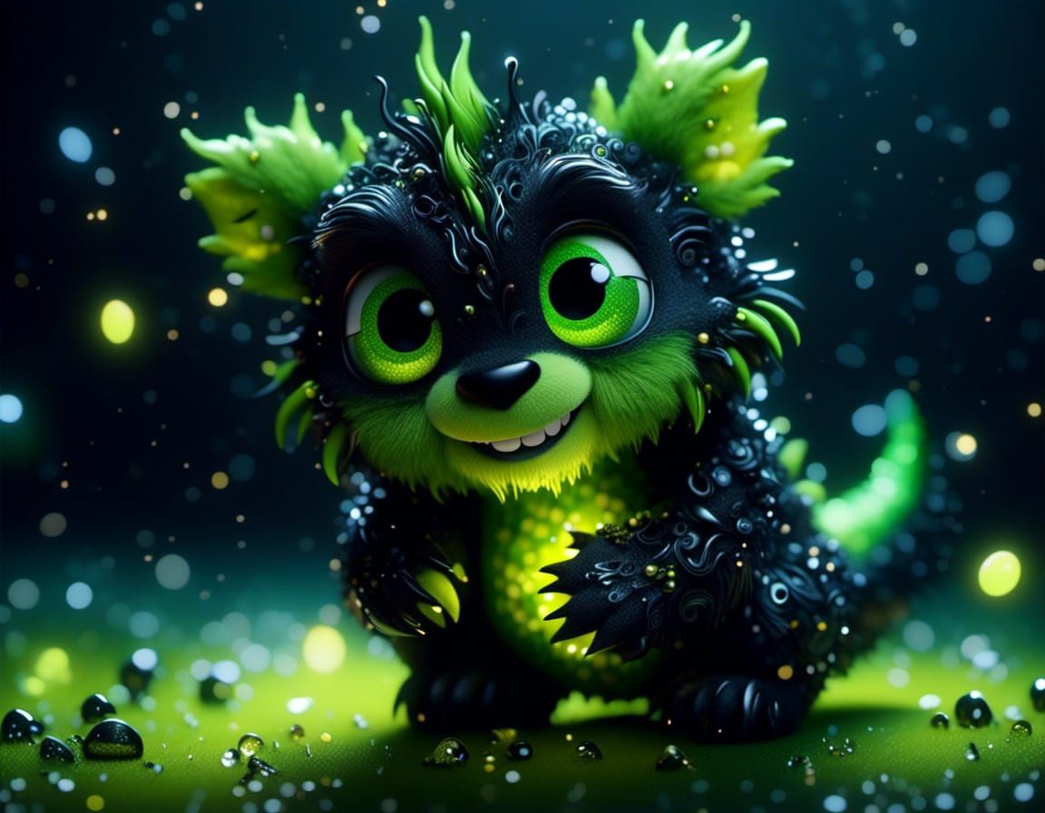 Adorable Pixar Dragon-Bear Portrait in Vibrant 3D