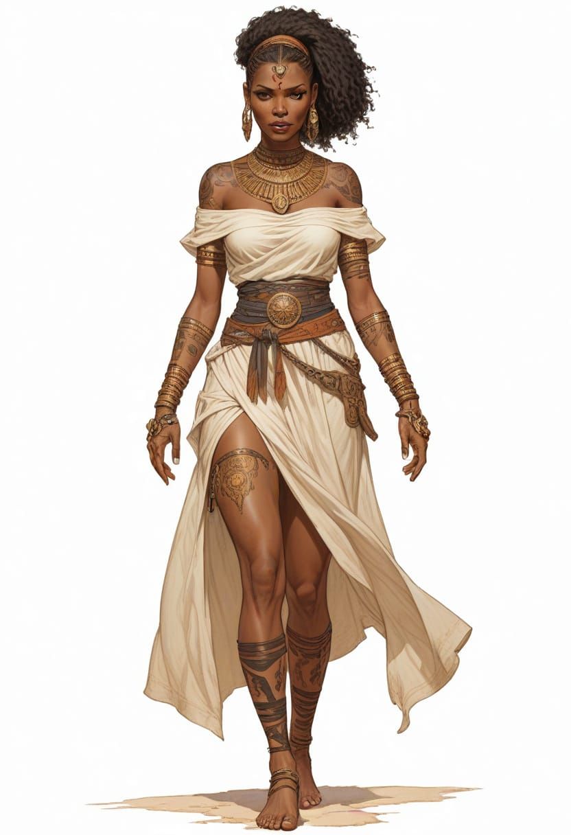 Heroic Dark Skinned Scoundrel Illustration