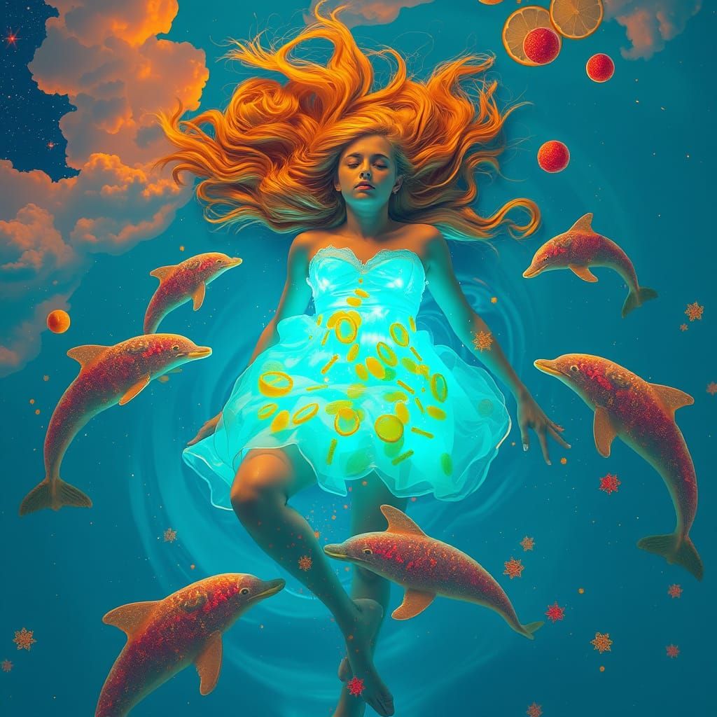 Soda Sea Dreamscape: Surreal Digital Art
